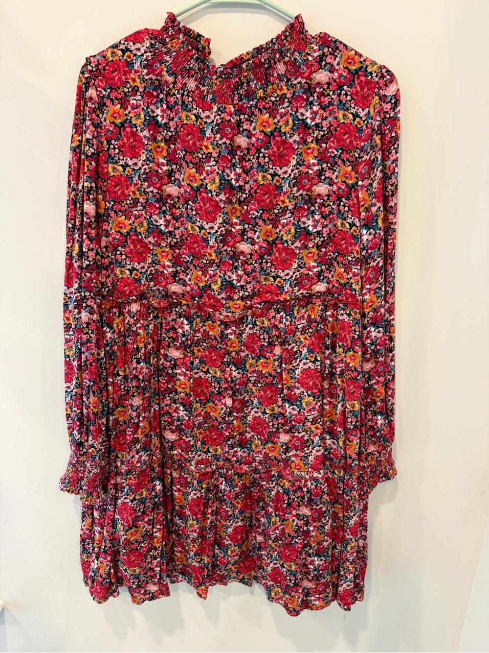 Women’s Floral Long-Sleeve Dress - Pink Multi